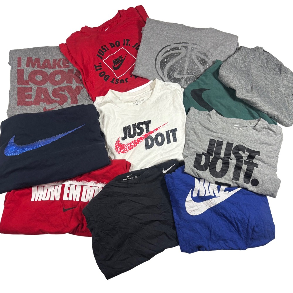 Nike T-Shirt Bundle Lot 11 Pieces Mens Athletic Casual Short Sleeve Tees